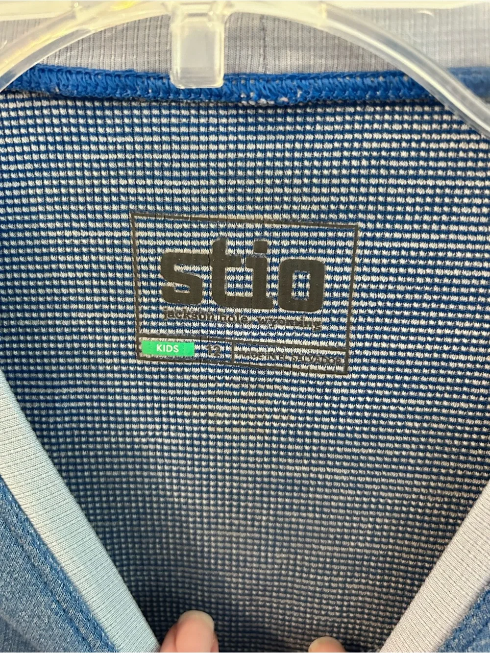 stio Kids Blue wool base layer set size 12